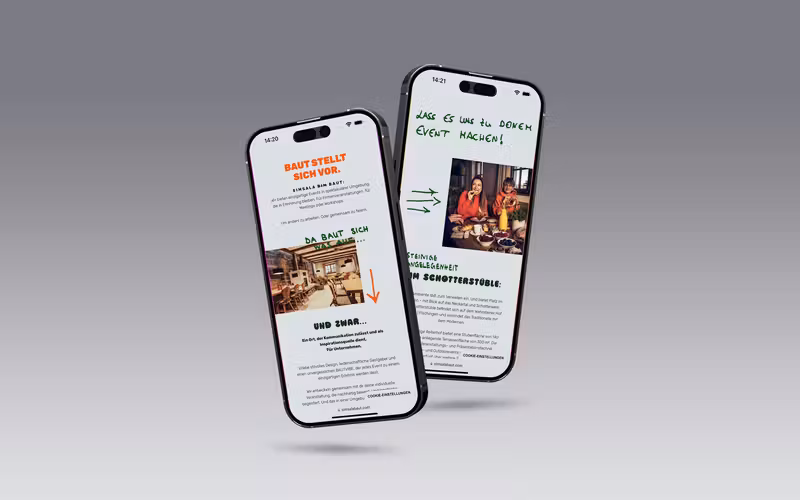 Baut Website, gestaltet von Studio BUBORI