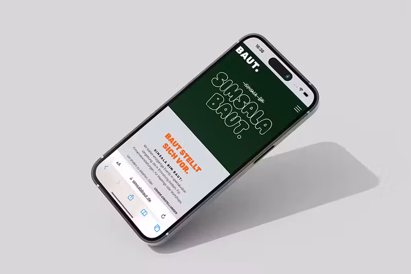 Baut Website, gestaltet von Studio BUBORI