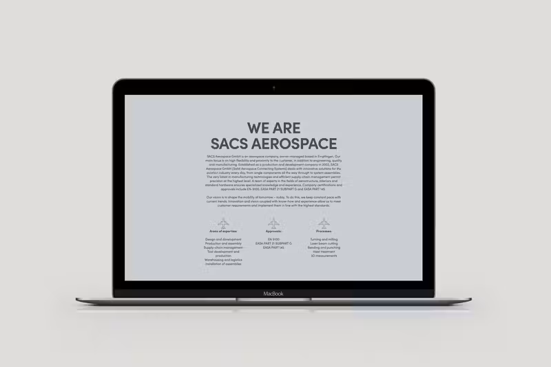 SACS Aerospace, gestaltet von Studio BUBORI