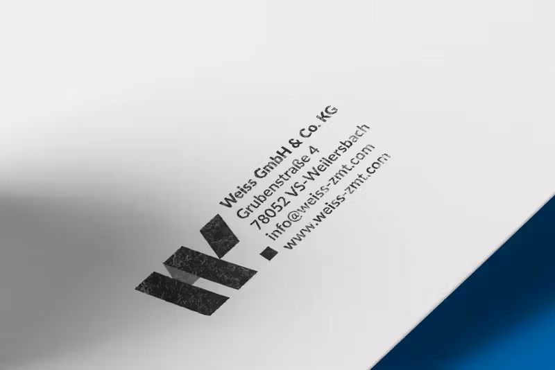 Weiss Zerspanung, gestaltet von Studio BUBORI